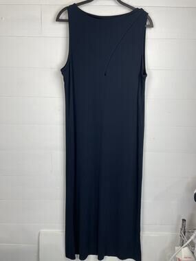 COS Navy Blue Ribbed Knit Sleeveless Maxi Column Dress - Size L